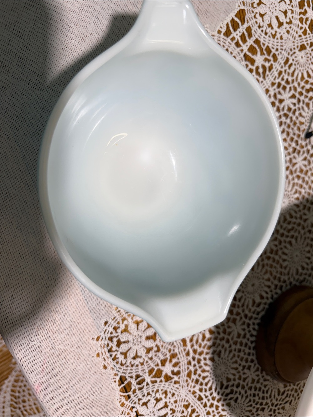 Turquoise PYREX promo Hot Air Balloon 441 cinderella mixing bowl chip and dip - Picture 13 of 13